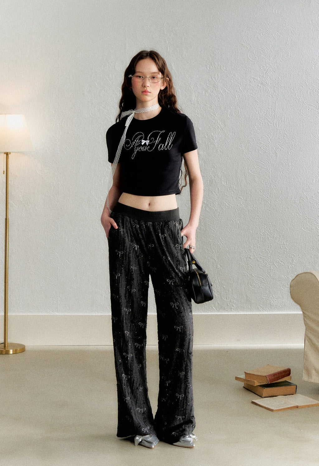 Pearl Embellished Rhinestone Tee - COPPING THREADS - AYF