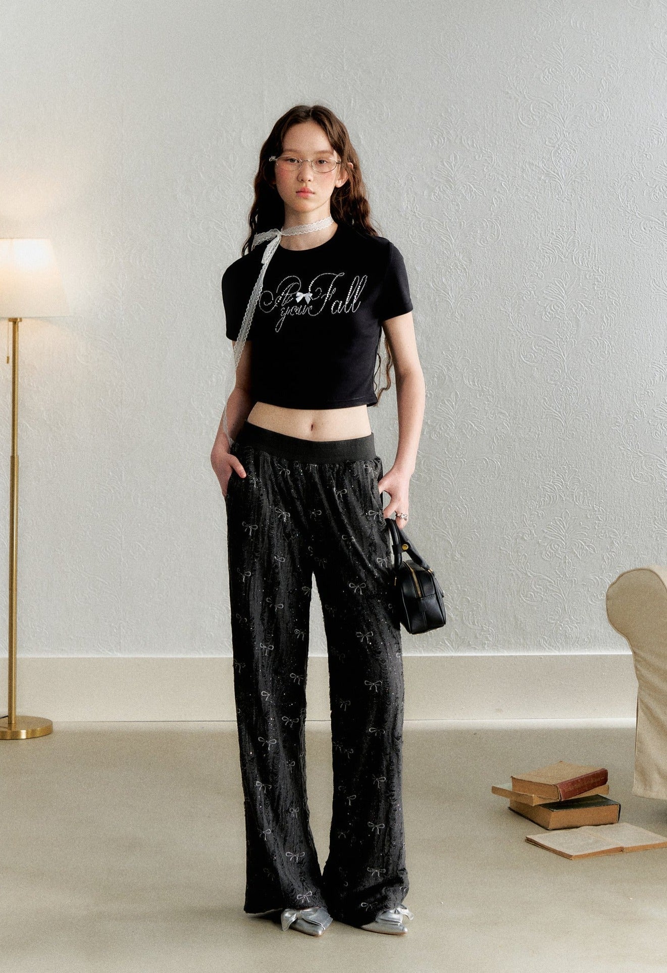 Pearl Embellished Rhinestone Tee - COPPING THREADS - AYF