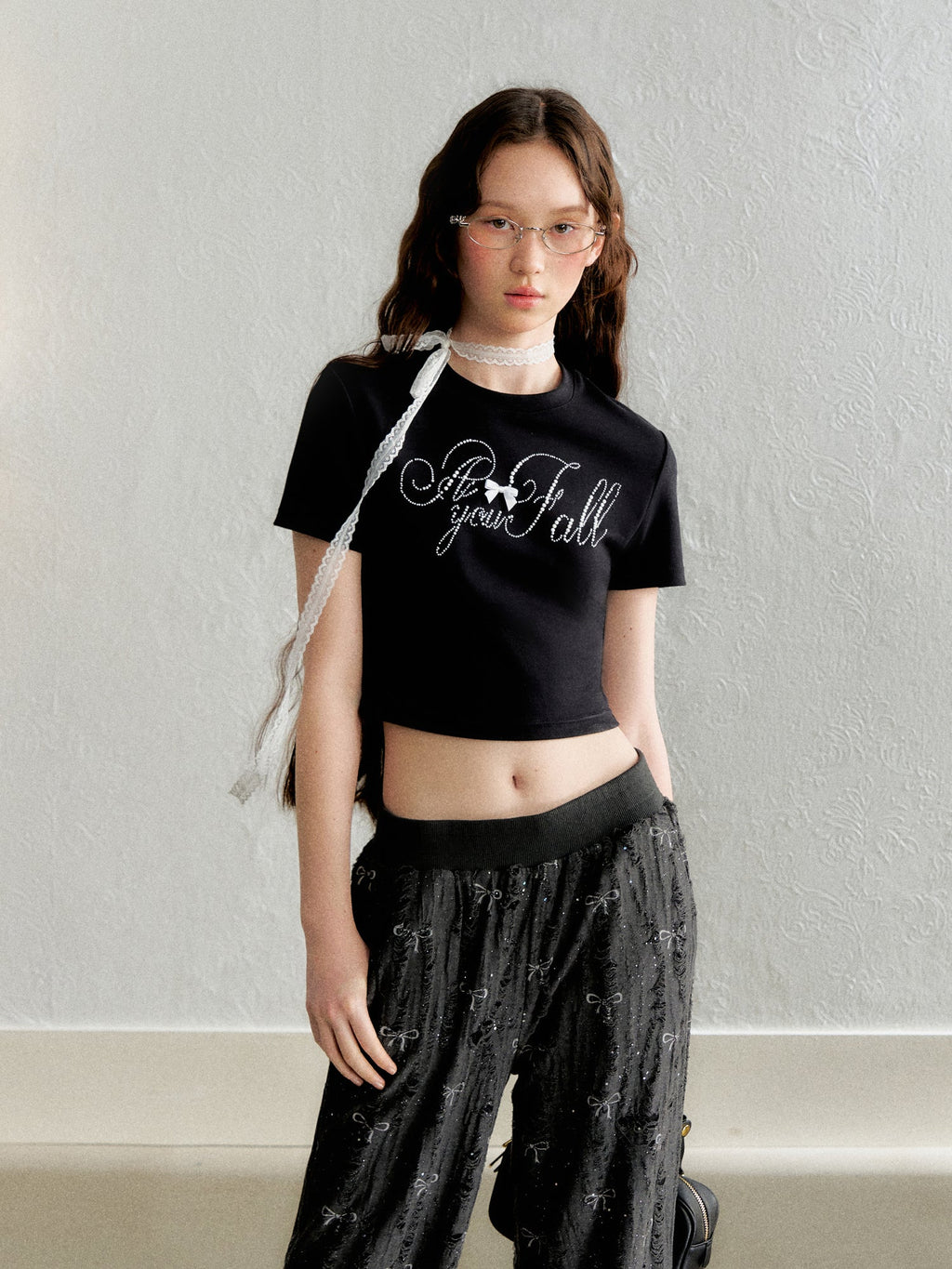 Pearl Embellished Rhinestone Tee - COPPING THREADS - AYF