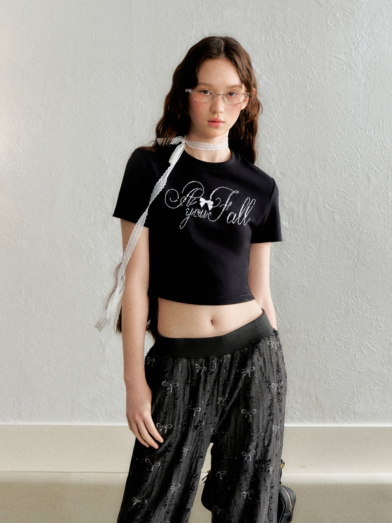 Pearl Embellished Rhinestone Tee - COPPING THREADS - AYF