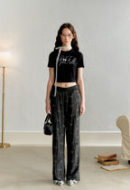 Pearl Embellished Rhinestone Tee - COPPING THREADS - AYF