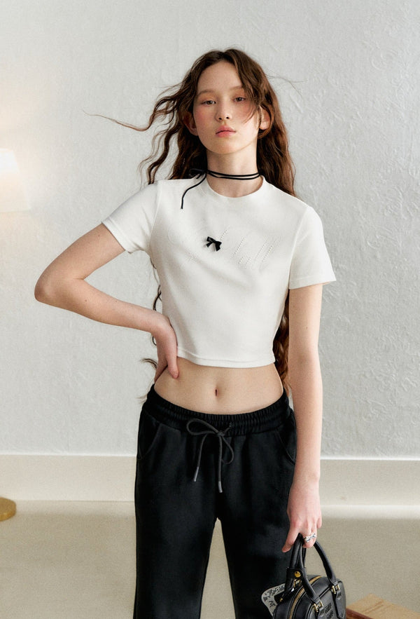 Pearl Embellished Rhinestone Tee - COPPING THREADS - AYF