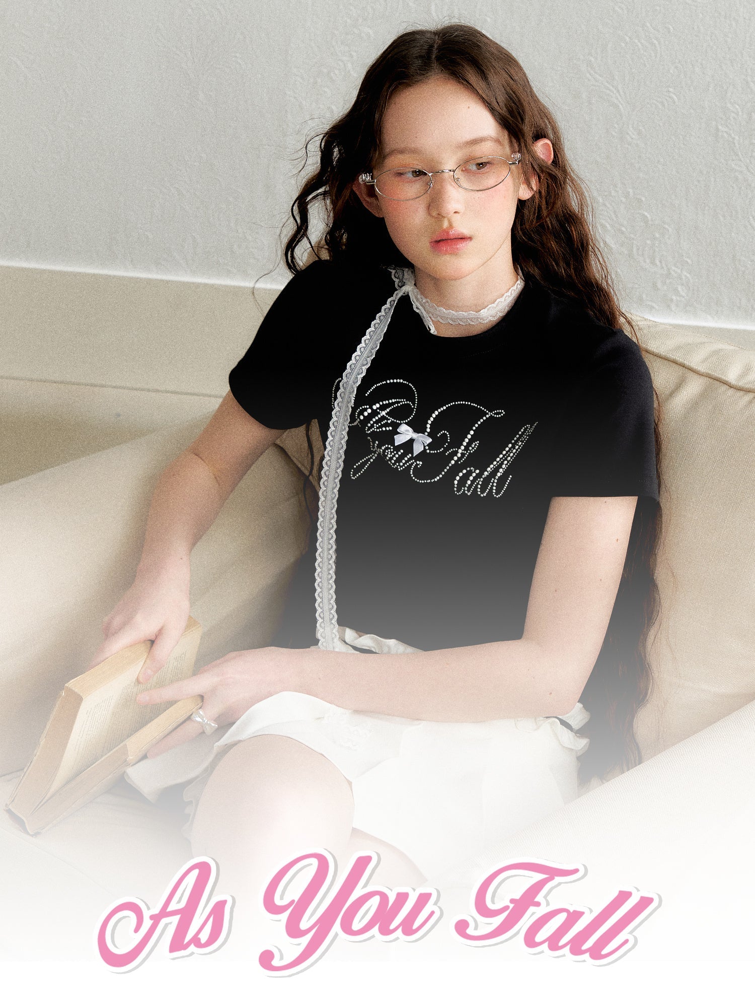 Pearl Embellished Rhinestone Tee - COPPING THREADS - AYF