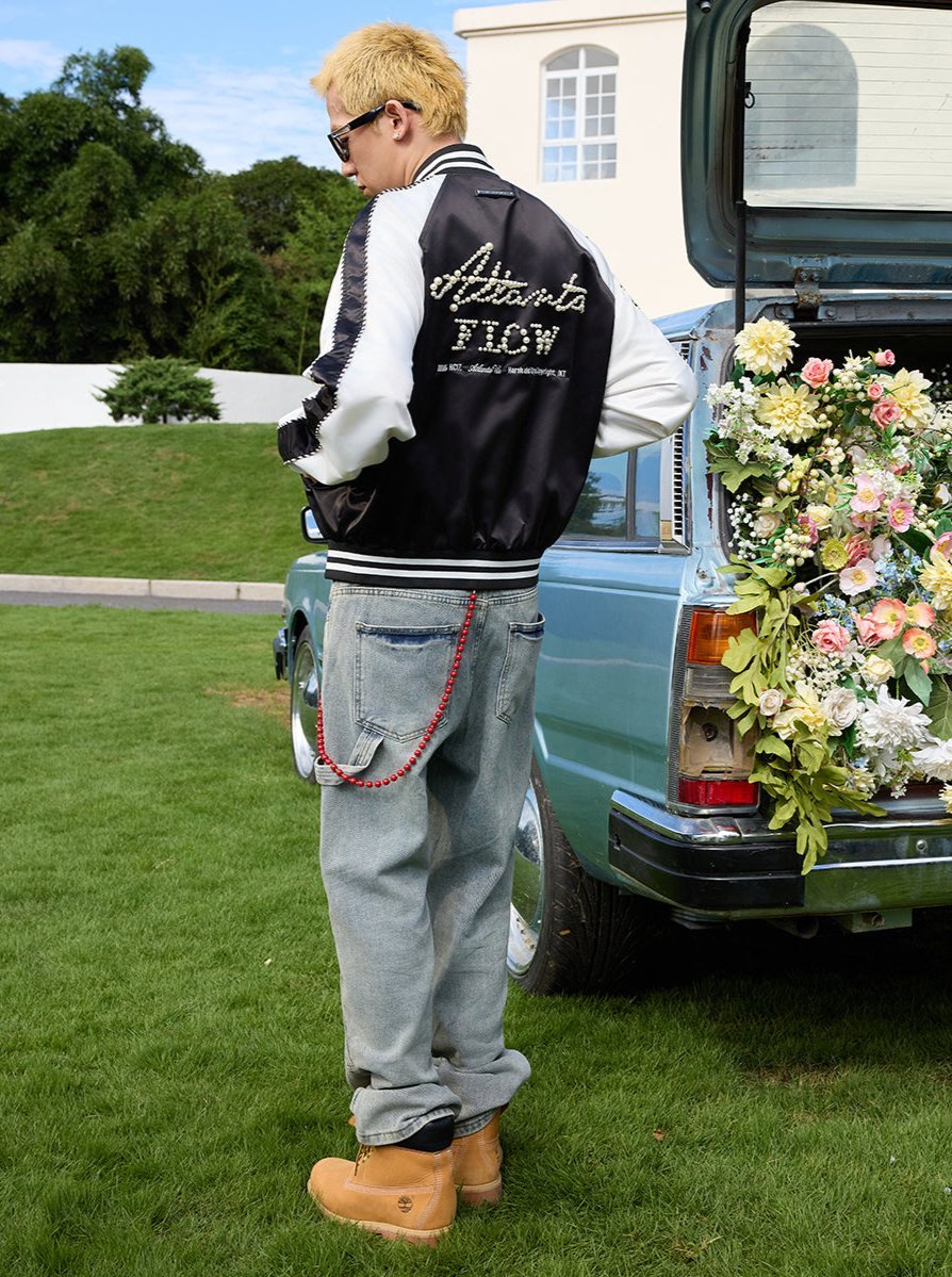 Pearl Embroidered Yokosuka Baseball Jacket - COPPING THREADS - Harsh and Cruel