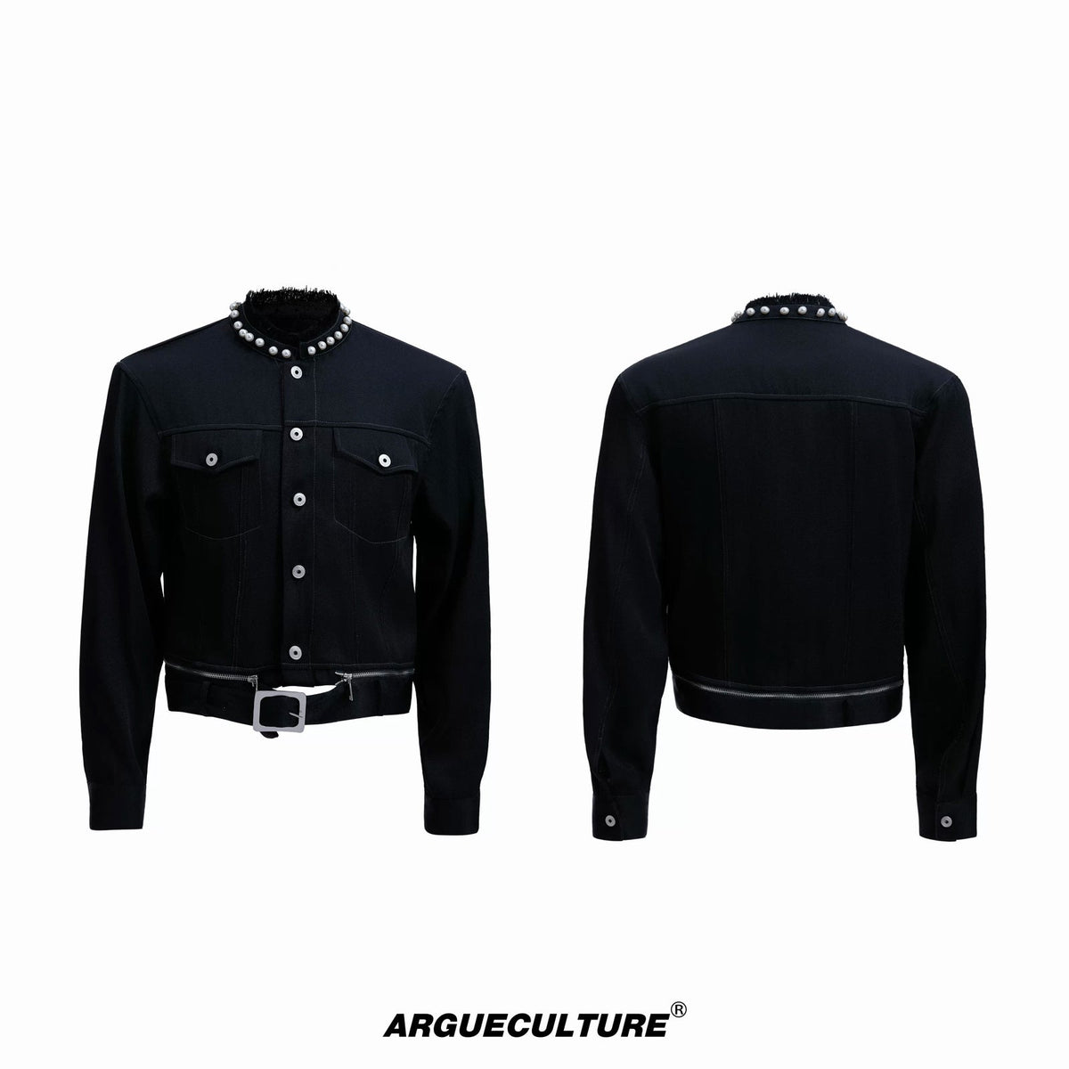 Pearl-Trim Contrast-Stitch Set - COPPING THREADS - Argue Culture