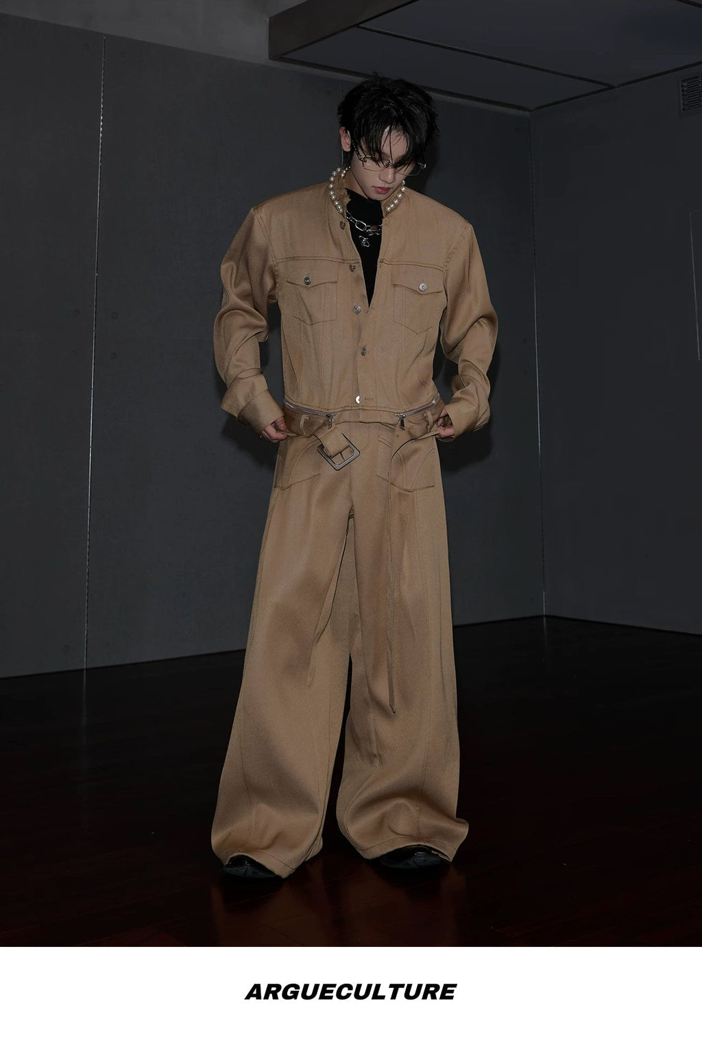 Pearl-Trim Contrast-Stitch Set - COPPING THREADS - Argue Culture