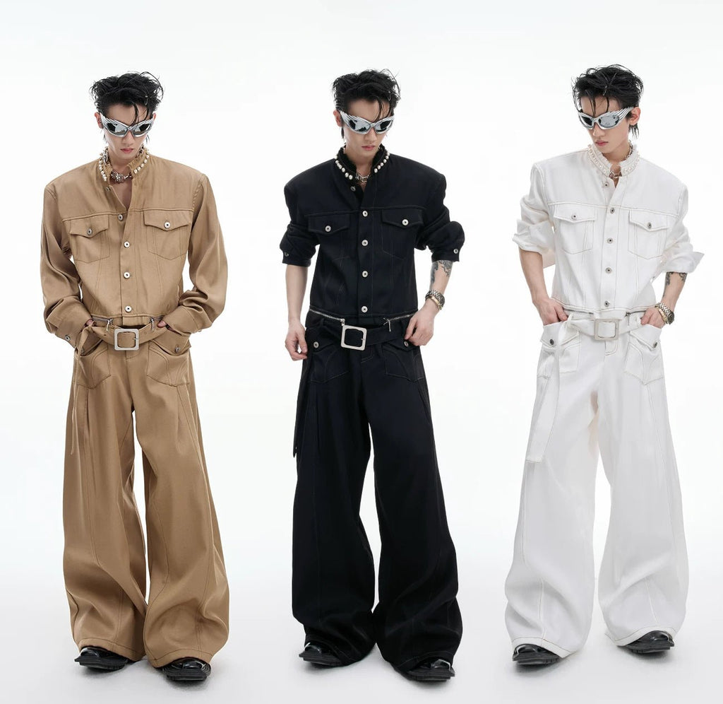 Pearl-Trim Contrast-Stitch Set - COPPING THREADS - Argue Culture