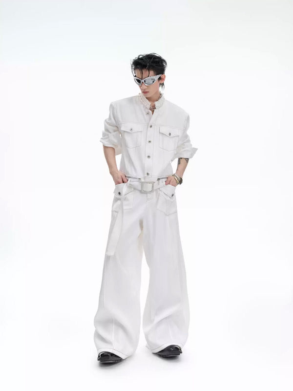 Pearl-Trim Contrast-Stitch Set - COPPING THREADS - Argue Culture