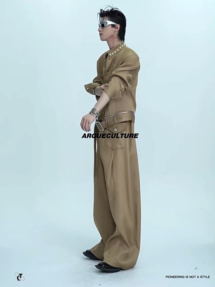Pearl-Trim Contrast-Stitch Set - COPPING THREADS - Argue Culture