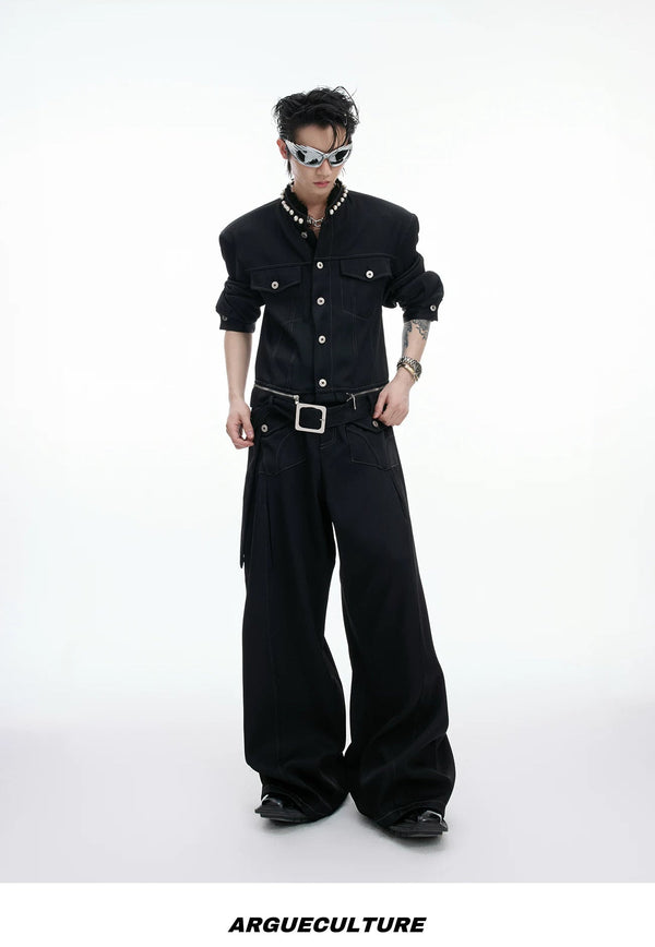 Pearl-Trim Contrast-Stitch Set - COPPING THREADS - Argue Culture