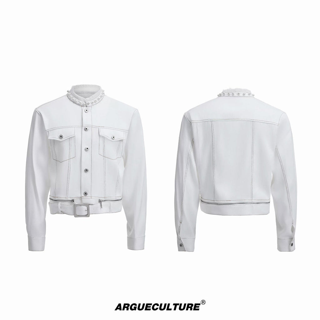 Pearl-Trim Contrast-Stitch Set - COPPING THREADS - Argue Culture