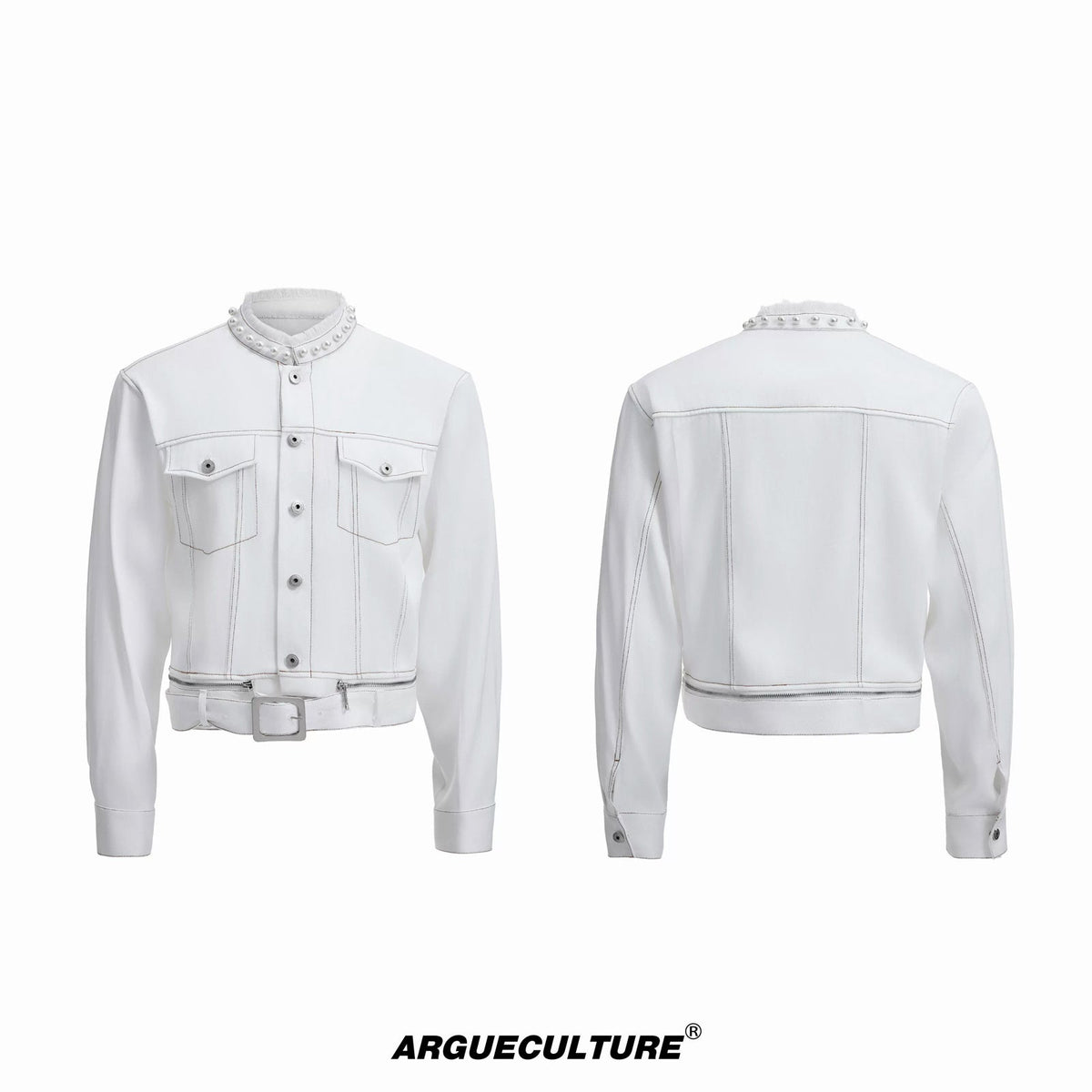 Pearl-Trim Contrast-Stitch Set - COPPING THREADS - Argue Culture
