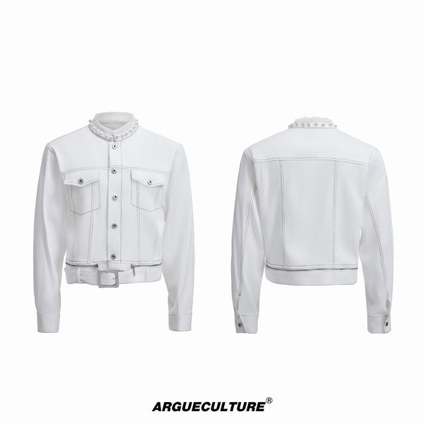 Pearl-Trim Contrast-Stitch Set - COPPING THREADS - Argue Culture