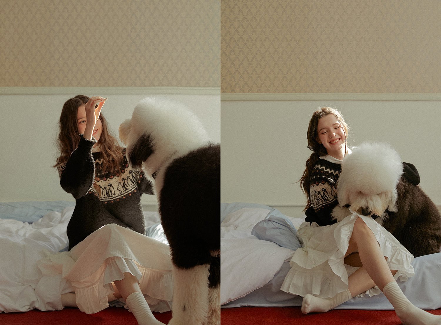 Penguin Pattern Fair Isle Knit Sweater - COPPING THREADS - CHICISLAND