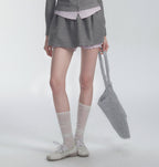 Pink & Gray Plaid Layered Knit Cardigan Set - COPPING THREADS - FRAGILE HEART