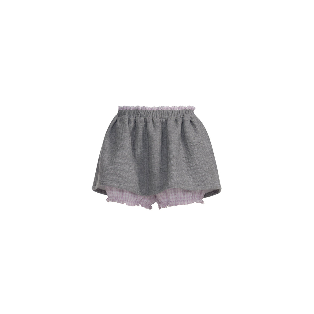 Pink & Gray Plaid Layered Knit Cardigan Set - COPPING THREADS - FRAGILE HEART