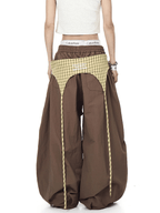 Plaid Flap Detail Layered Paratrooper Pants - COPPING THREADS - CT Select