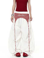 Plaid Flap Detail Layered Paratrooper Pants - COPPING THREADS - CT Select