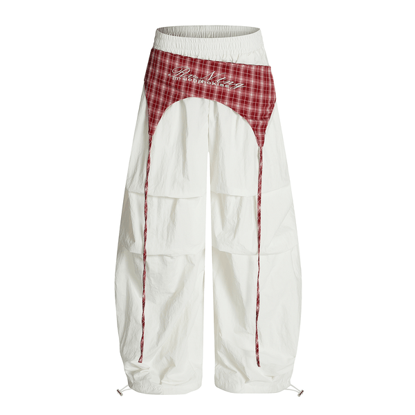 Plaid Flap Detail Layered Paratrooper Pants - COPPING THREADS - CT Select
