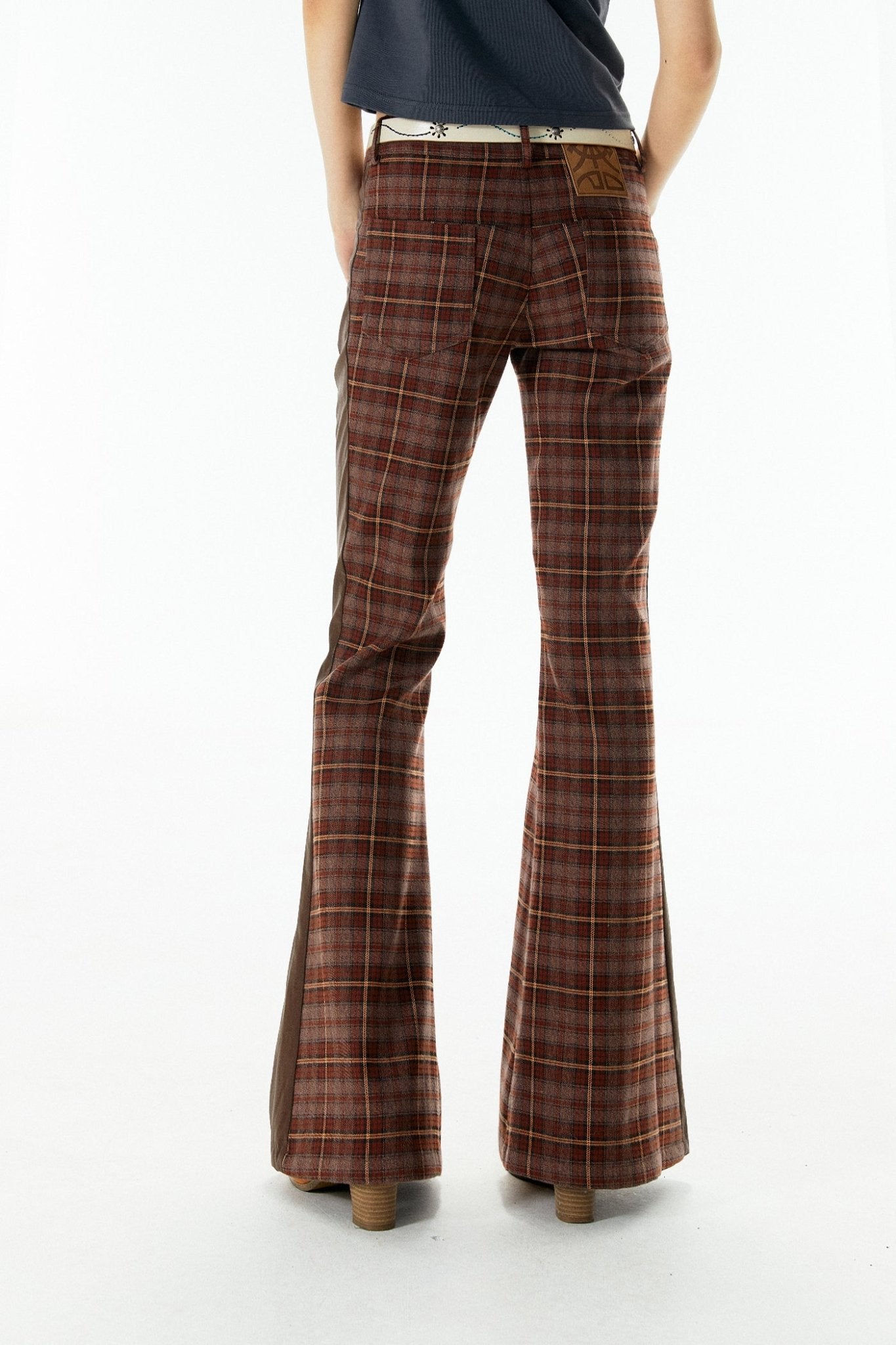 Plaid Flared Pants - COPPING THREADS - APRIORITY