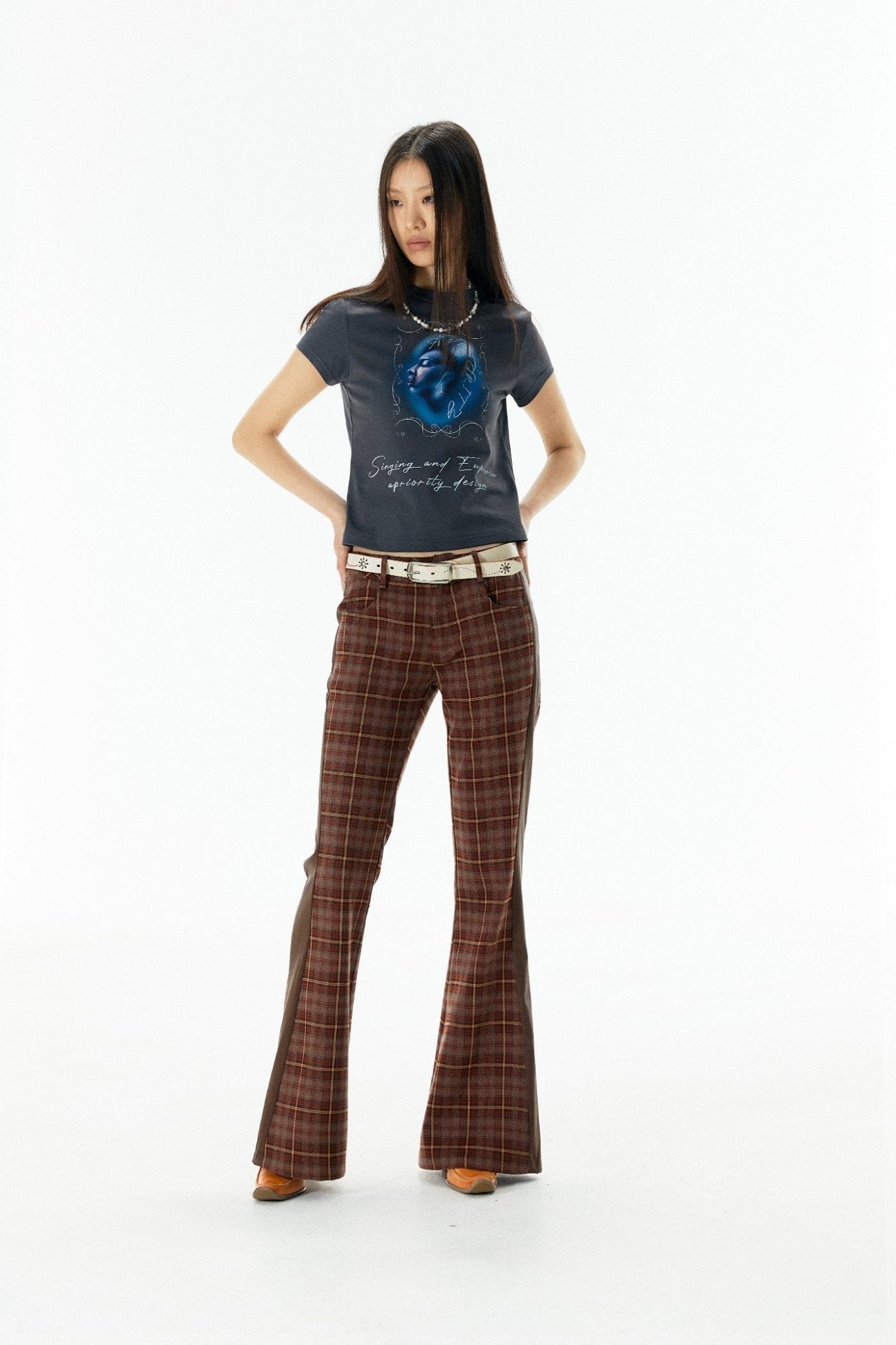 Plaid Flared Pants - COPPING THREADS - APRIORITY