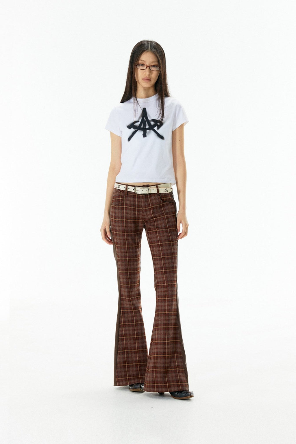 Plaid Flared Pants - COPPING THREADS - APRIORITY