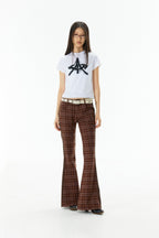 Plaid Flared Pants - COPPING THREADS - APRIORITY