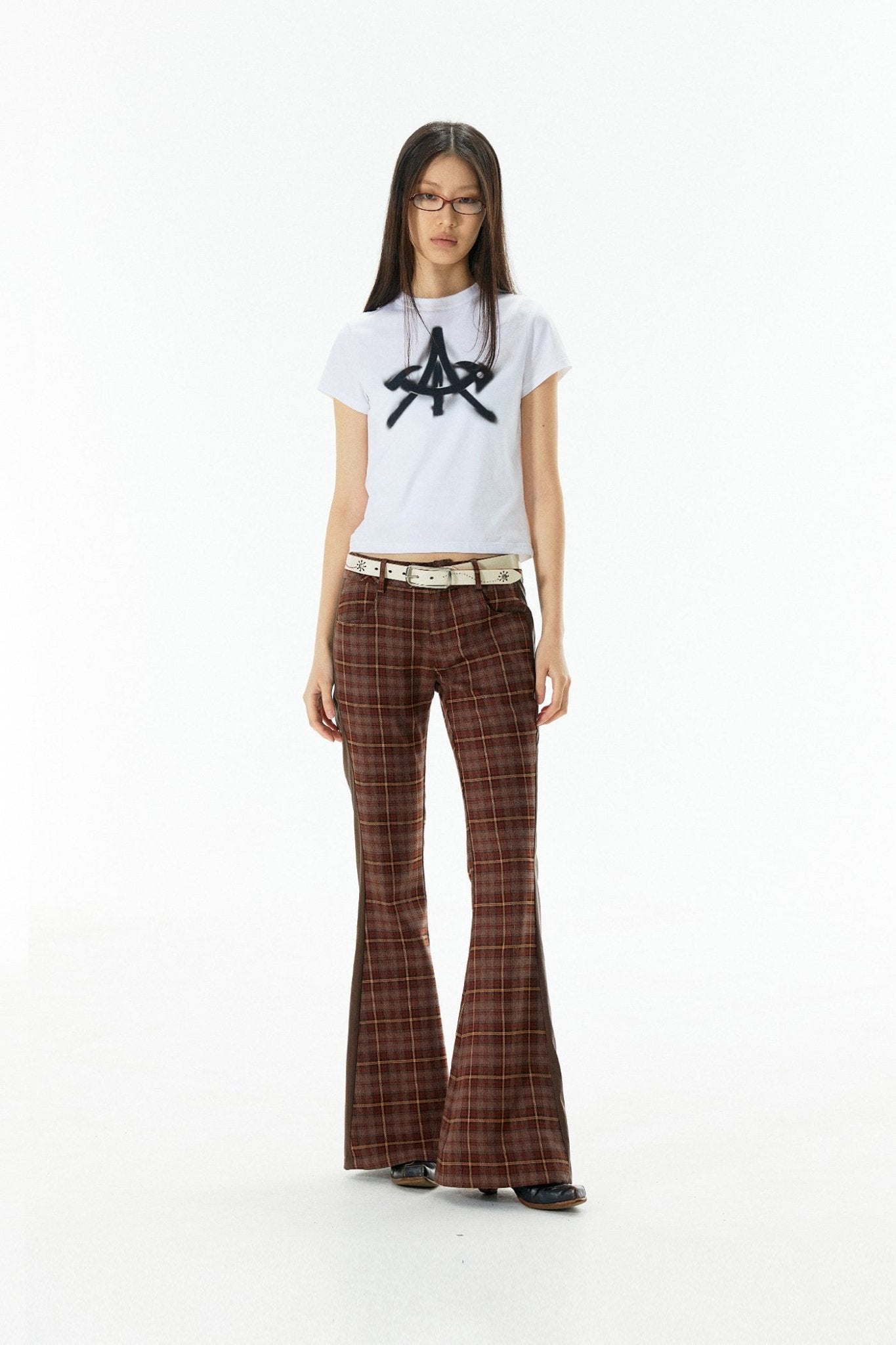 Plaid Flared Pants - COPPING THREADS - APRIORITY