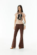 Plaid Flared Pants - COPPING THREADS - APRIORITY