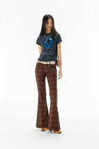 Plaid Flared Pants - COPPING THREADS - APRIORITY