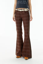 Plaid Flared Pants - COPPING THREADS - APRIORITY