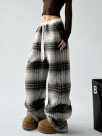 Plaid Fleece - Lined Wide - Leg Pants - COPPING THREADS - CT Select