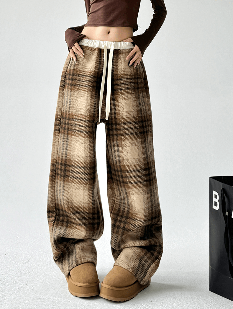 Plaid Fleece - Lined Wide - Leg Pants - COPPING THREADS - CT Select Hauptbild