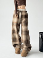 Plaid Fleece - Lined Wide - Leg Pants - COPPING THREADS - CT Select