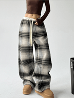 Plaid Fleece - Lined Wide - Leg Pants - COPPING THREADS - CT Select