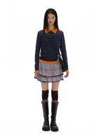 Plaid Lace Trim Ruffled Skirt - COPPING THREADS - MOROMORO