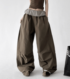 Plaid Panel Wide - Leg Parachute Pants – CT6667 - COPPING THREADS - CT Select