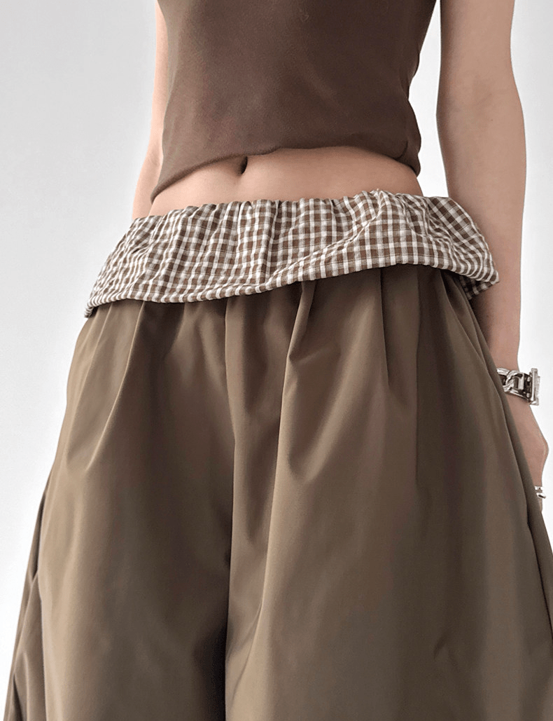 Plaid Panel Wide - Leg Parachute Pants – CT6667 - COPPING THREADS - CT Select