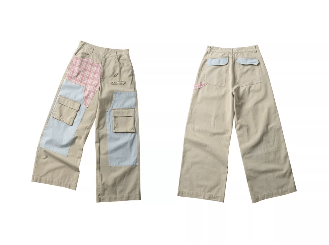 Plaid Patchwork Lumberjack Utility Pants - COPPING THREADS - ARTMONSTER