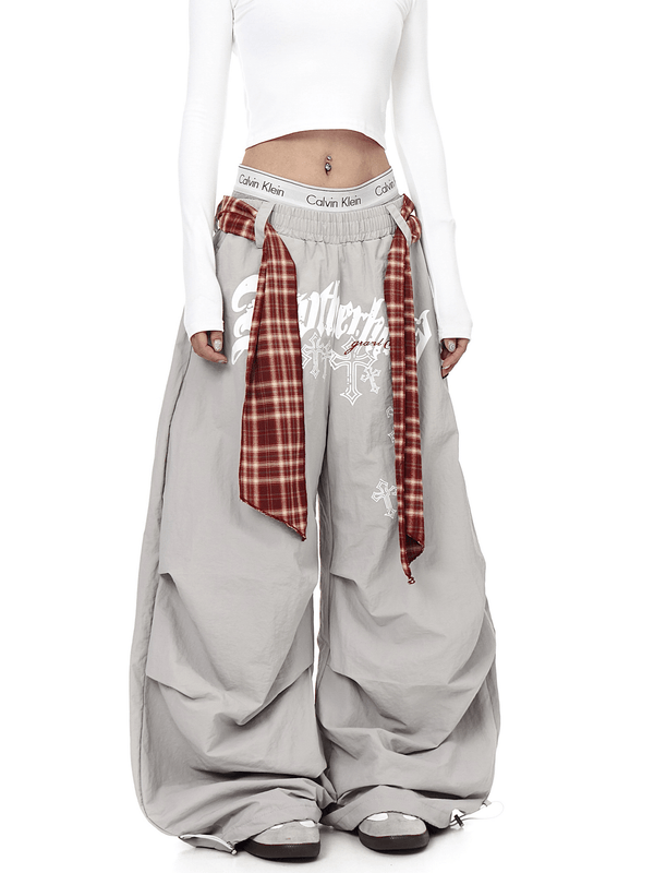 Plaid - Scarf Wide - Leg Cargo Pants - COPPING THREADS - CT Select