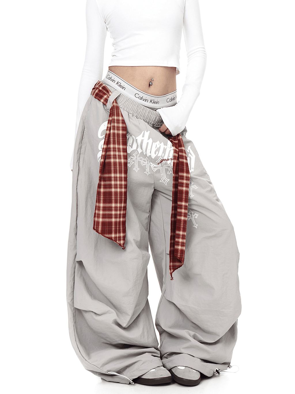 Plaid - Scarf Wide - Leg Cargo Pants - COPPING THREADS - CT Select