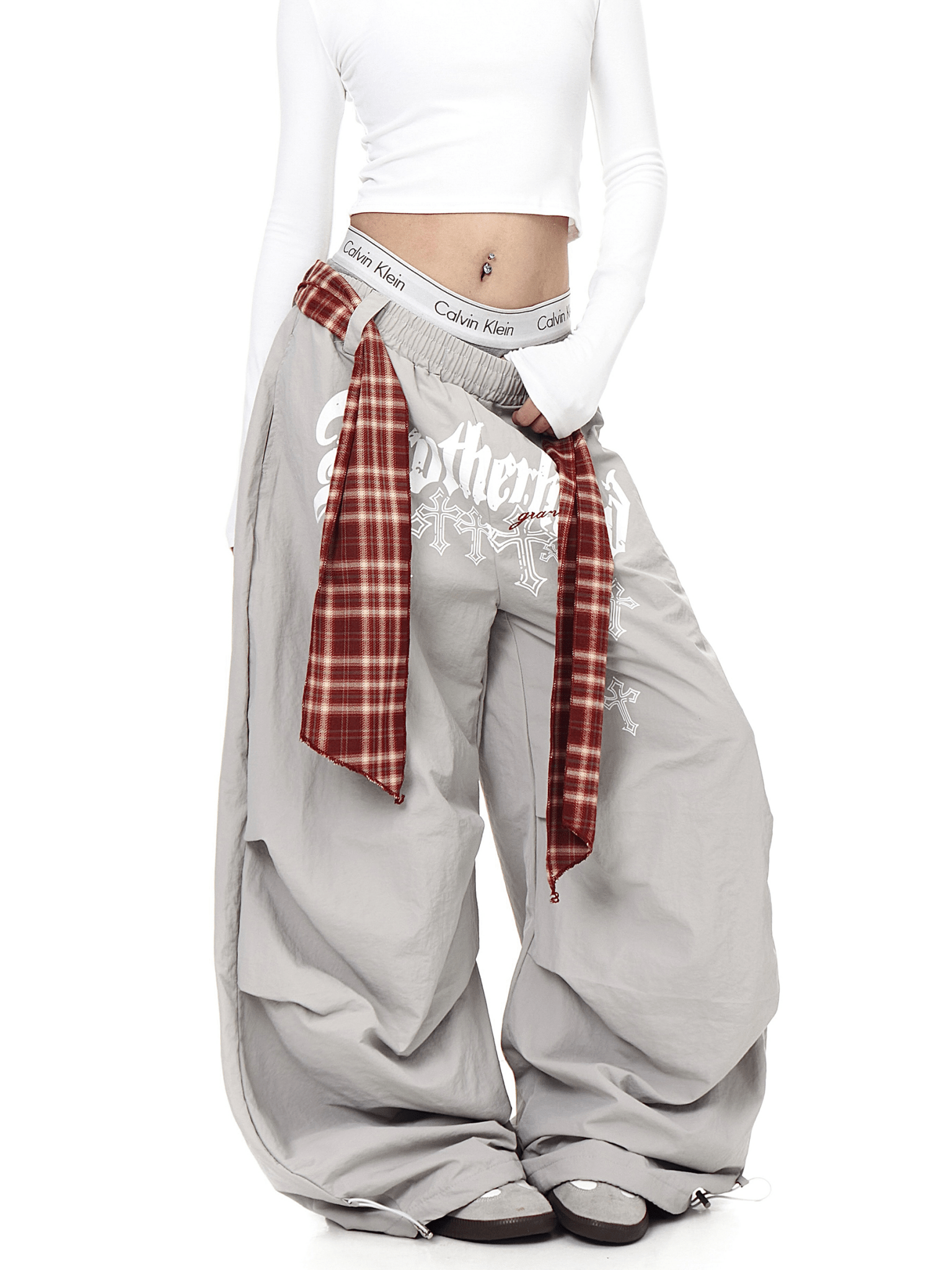 Plaid - Scarf Wide - Leg Cargo Pants - COPPING THREADS - CT Select