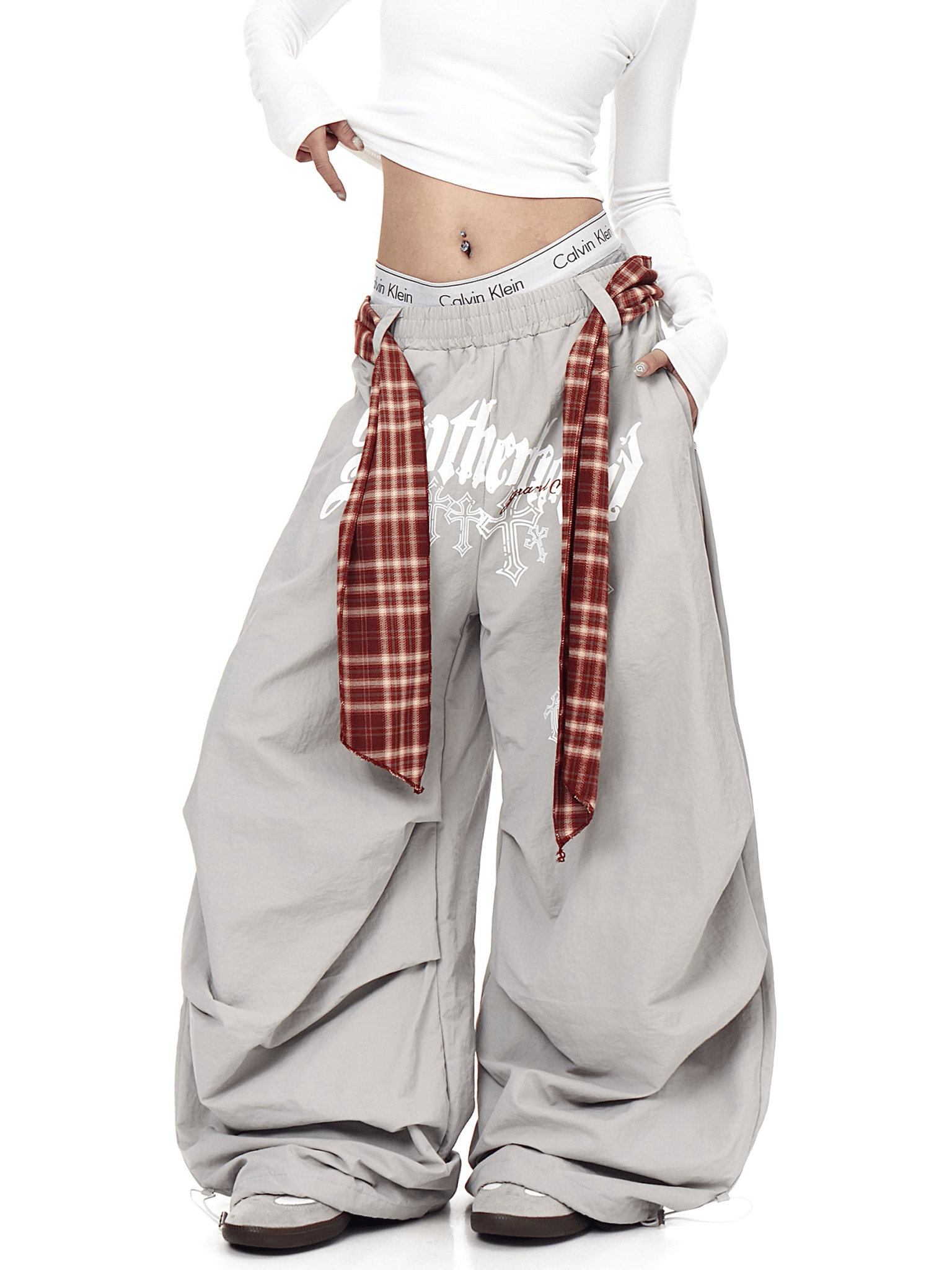 Plaid - Scarf Wide - Leg Cargo Pants - COPPING THREADS - CT Select