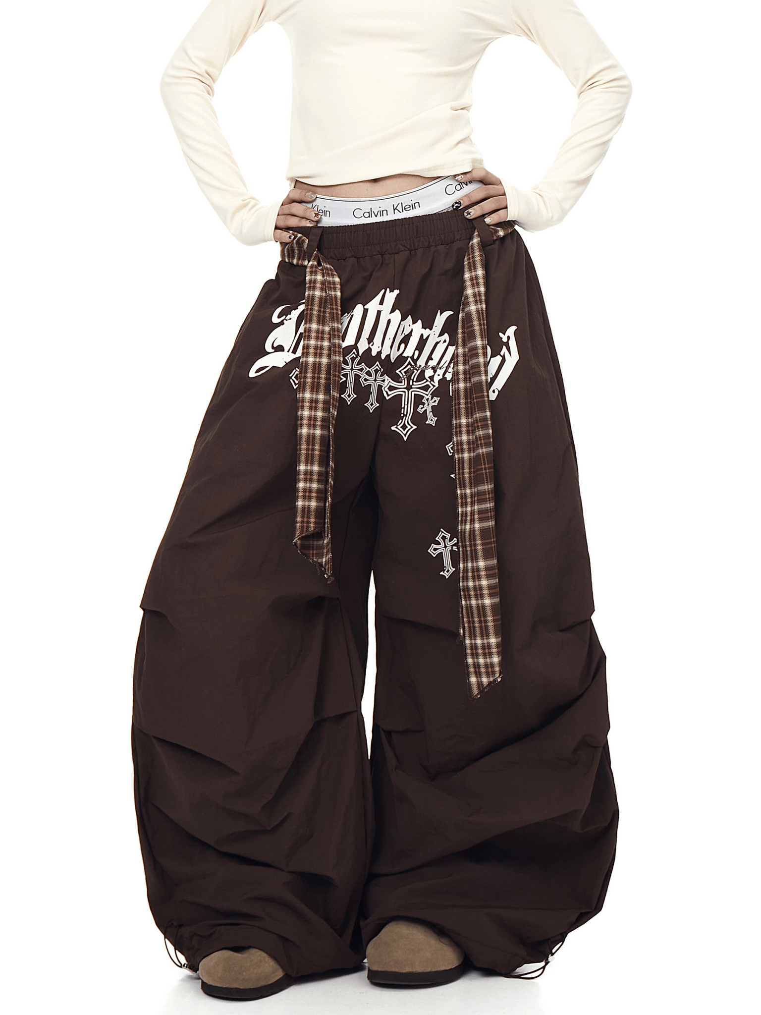 Plaid - Scarf Wide - Leg Cargo Pants - COPPING THREADS - CT Select