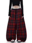Plaid Wide - Leg Drawstring Pants - COPPING THREADS - CT Select