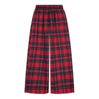Plaid Wide - Leg Drawstring Pants - COPPING THREADS - CT Select