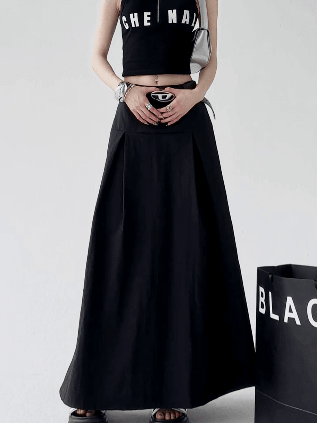 Pleated A-Line Maxi Skirt - CT802 - COPPING THREADS - CT Select