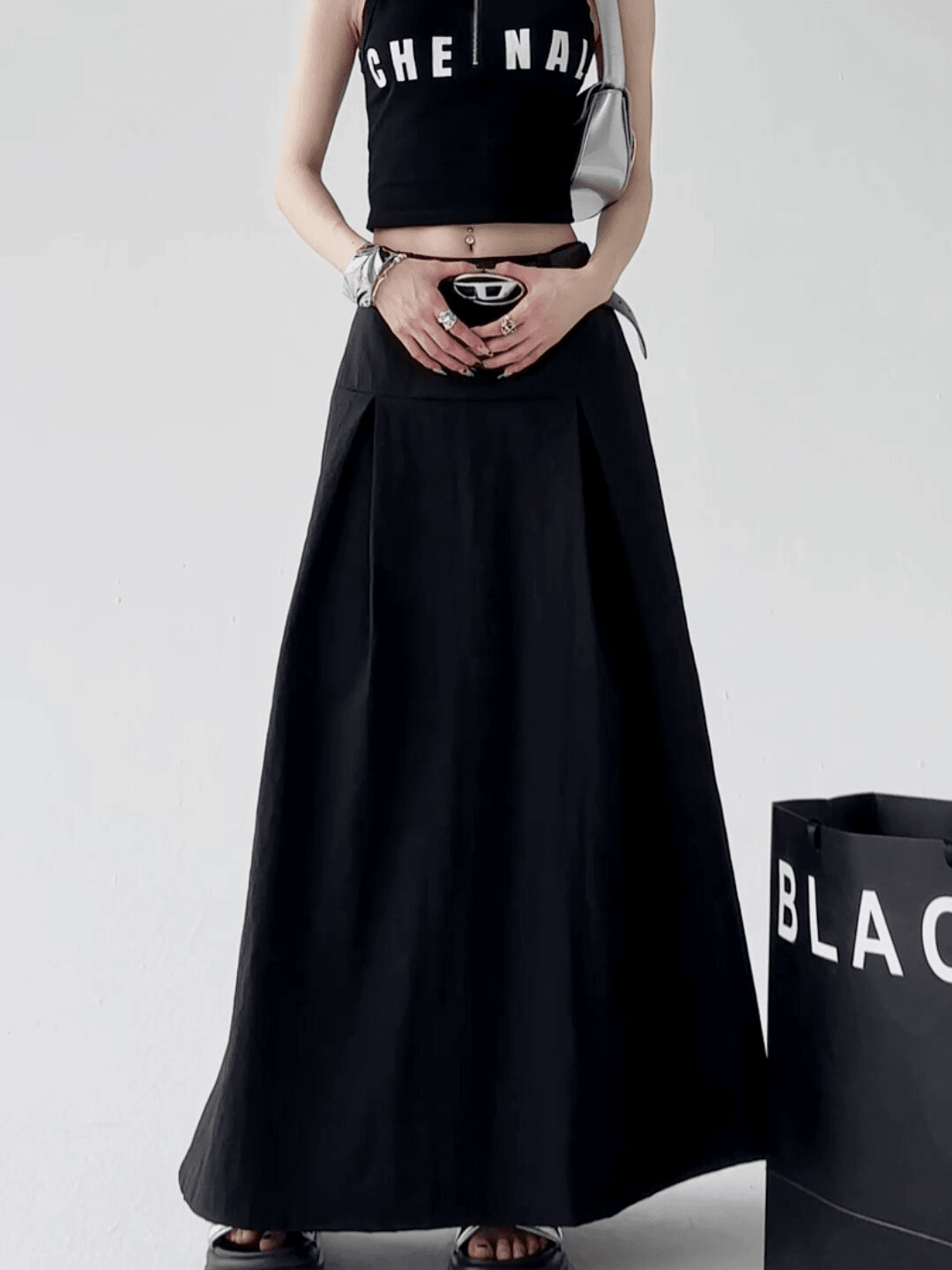 Pleated A-Line Maxi Skirt - CT802 - COPPING THREADS - CT Select