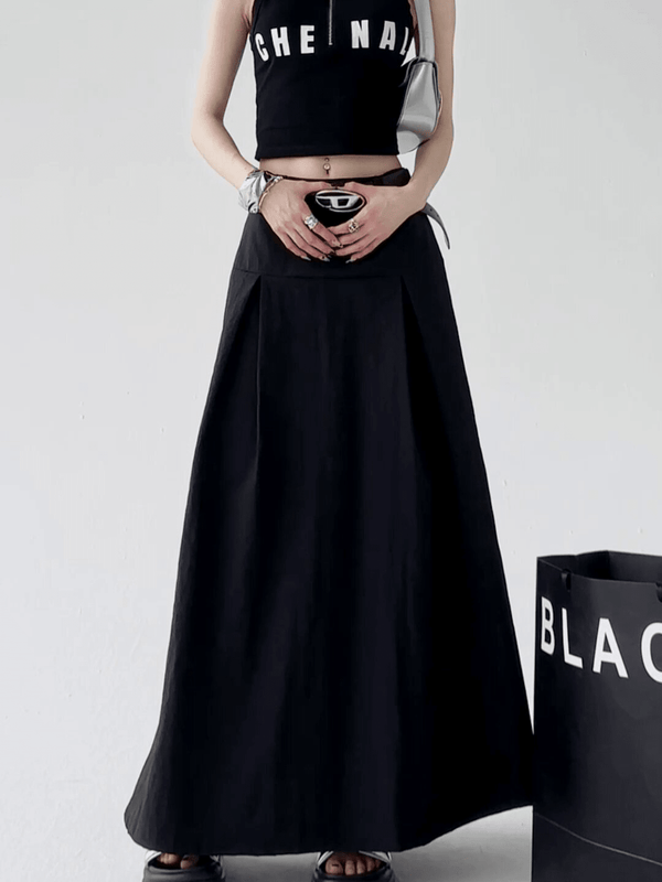 Pleated A-Line Maxi Skirt - CT802 - COPPING THREADS - CT Select