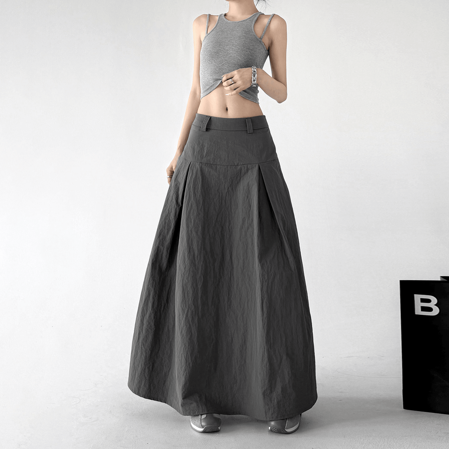 Pleated A-Line Maxi Skirt - CT802 - COPPING THREADS - CT Select